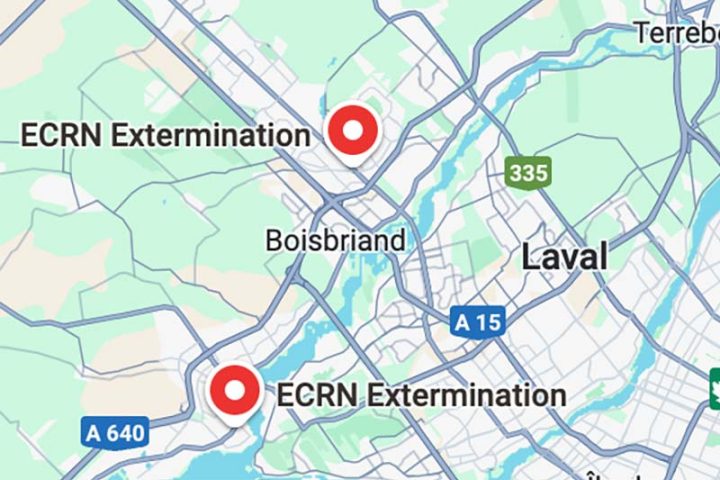 secteurs desservis par ECRN Extermination à Laval, Rive-Nord et Mauricie